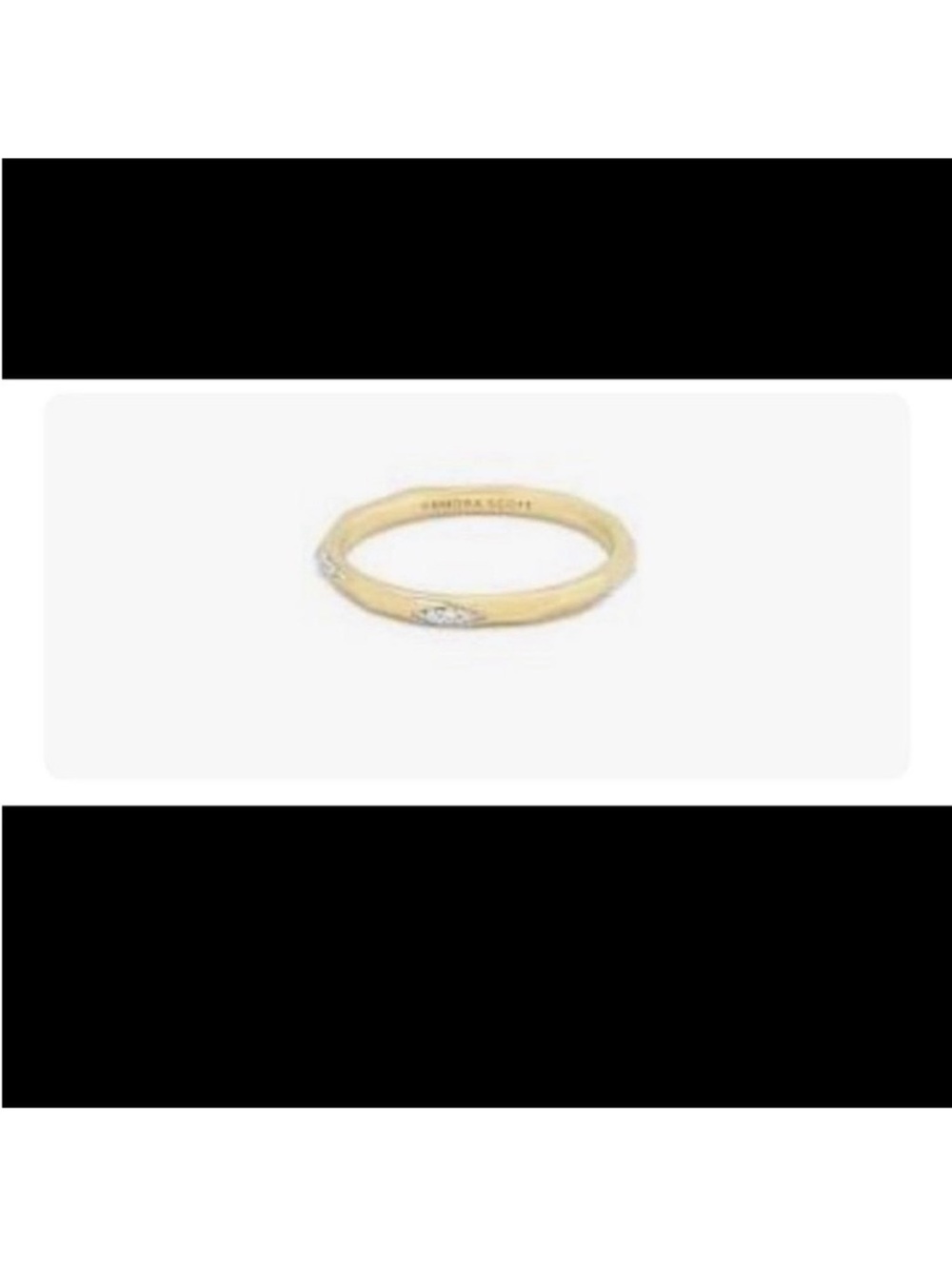 Kendra Scott 585 14k Gold Diamond band ring - Picture 7 of 13